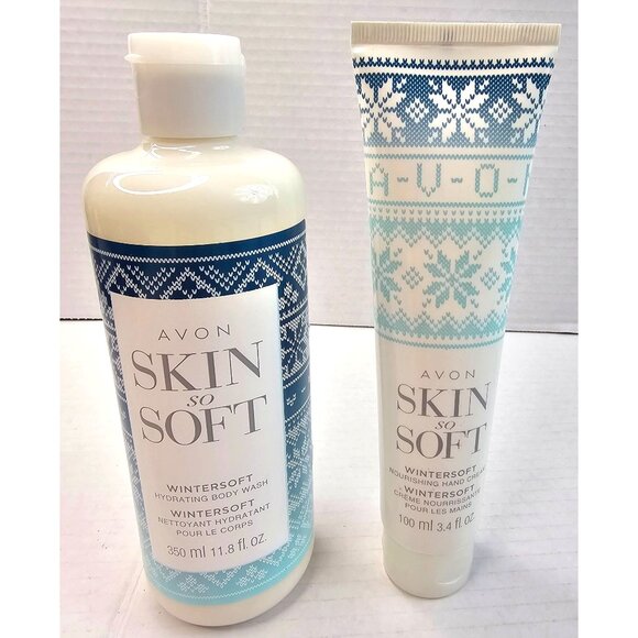 New Avon Skin So Soft Wintersoft Hydrating Body Wash & Nourishing Hand Cream - Picture 1 of 6
